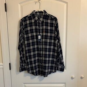 NWT Chaps - size M - Navy Checkered Men's Shirt